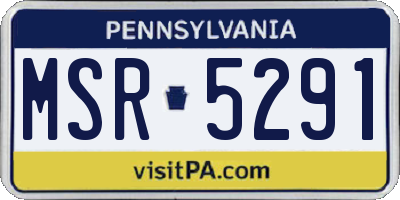 PA license plate MSR5291