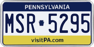 PA license plate MSR5295