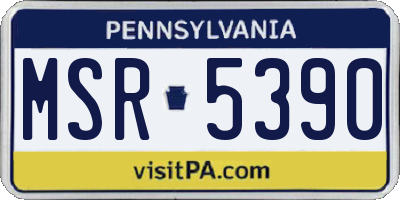 PA license plate MSR5390