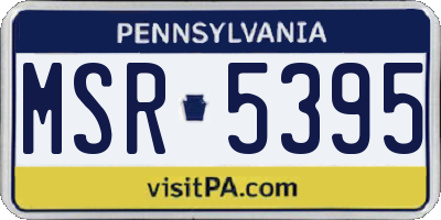 PA license plate MSR5395