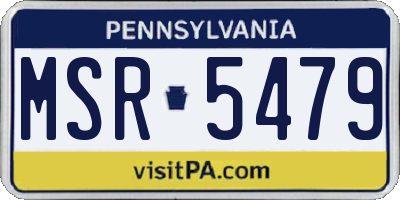 PA license plate MSR5479