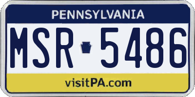 PA license plate MSR5486