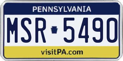 PA license plate MSR5490