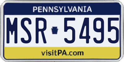 PA license plate MSR5495