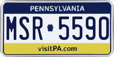 PA license plate MSR5590