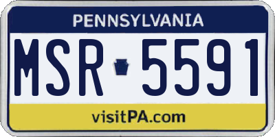 PA license plate MSR5591