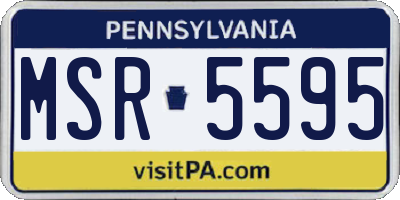 PA license plate MSR5595