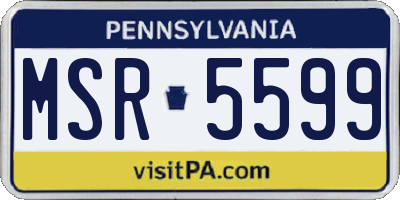 PA license plate MSR5599