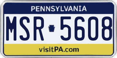 PA license plate MSR5608