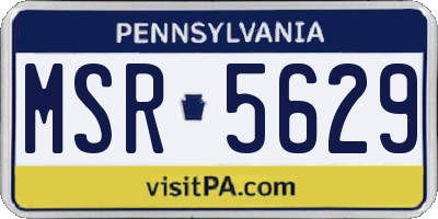 PA license plate MSR5629