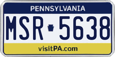 PA license plate MSR5638