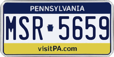 PA license plate MSR5659