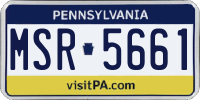 PA license plate MSR5661