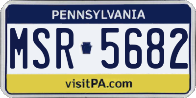 PA license plate MSR5682