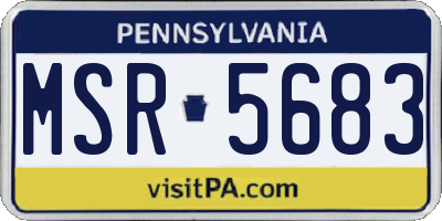 PA license plate MSR5683