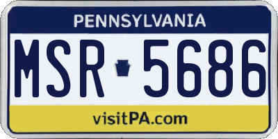 PA license plate MSR5686
