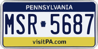 PA license plate MSR5687
