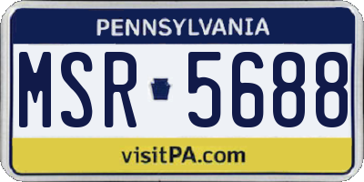 PA license plate MSR5688