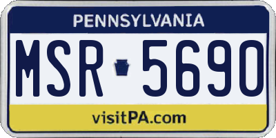 PA license plate MSR5690