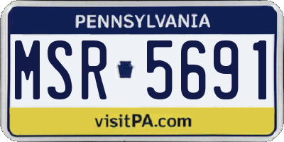 PA license plate MSR5691