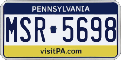 PA license plate MSR5698