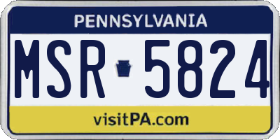 PA license plate MSR5824