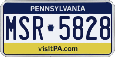 PA license plate MSR5828