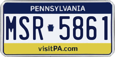 PA license plate MSR5861