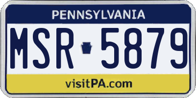 PA license plate MSR5879