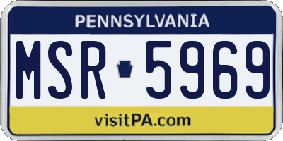 PA license plate MSR5969