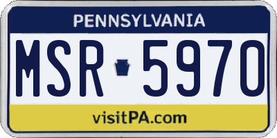 PA license plate MSR5970