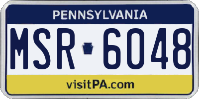 PA license plate MSR6048
