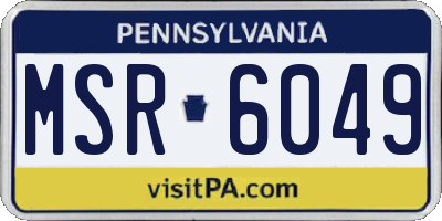PA license plate MSR6049