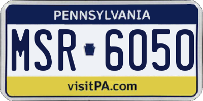 PA license plate MSR6050