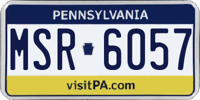 PA license plate MSR6057