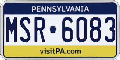 PA license plate MSR6083