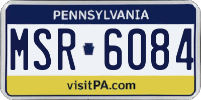 PA license plate MSR6084
