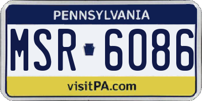 PA license plate MSR6086