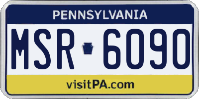 PA license plate MSR6090