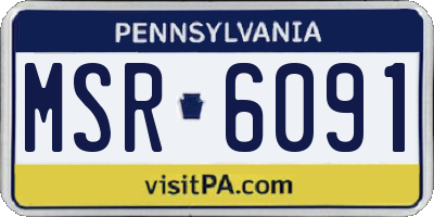 PA license plate MSR6091