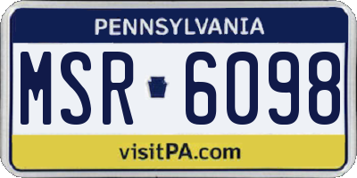 PA license plate MSR6098