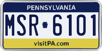 PA license plate MSR6101
