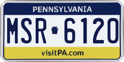 PA license plate MSR6120