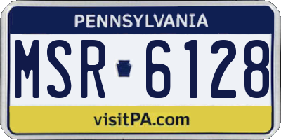 PA license plate MSR6128