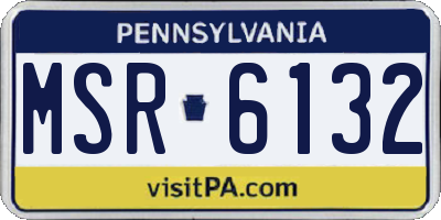 PA license plate MSR6132