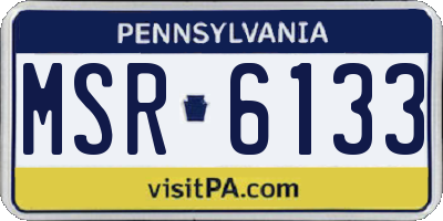 PA license plate MSR6133