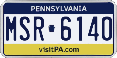 PA license plate MSR6140