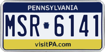 PA license plate MSR6141