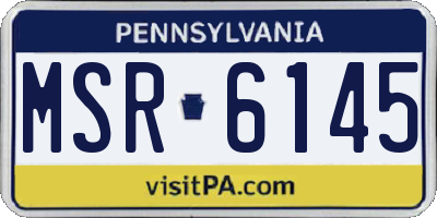 PA license plate MSR6145
