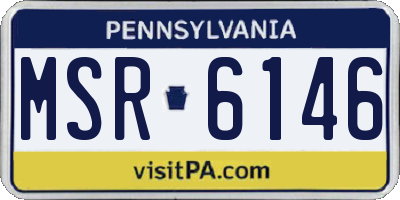 PA license plate MSR6146